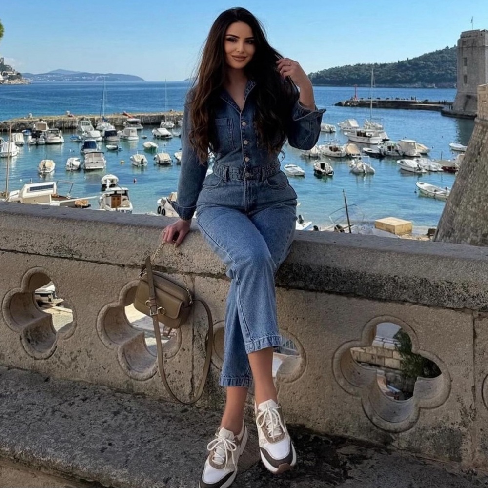 Zara denim jumpsuit